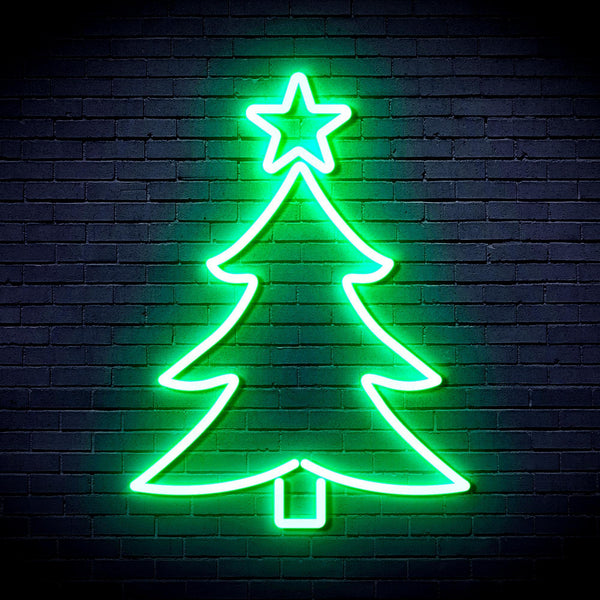 ADVPRO Christmas Tree and Star Ultra-Bright LED Neon Sign fnu0136 - Golden Yellow