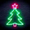 ADVPRO Christmas Tree and Star Ultra-Bright LED Neon Sign fnu0136 - Green & Pink