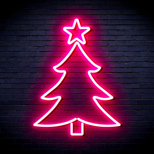 ADVPRO Christmas Tree and Star Ultra-Bright LED Neon Sign fnu0136 - Pink