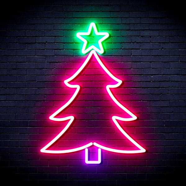 ADVPRO Christmas Tree and Star Ultra-Bright LED Neon Sign fnu0136 - Multi-Color 2