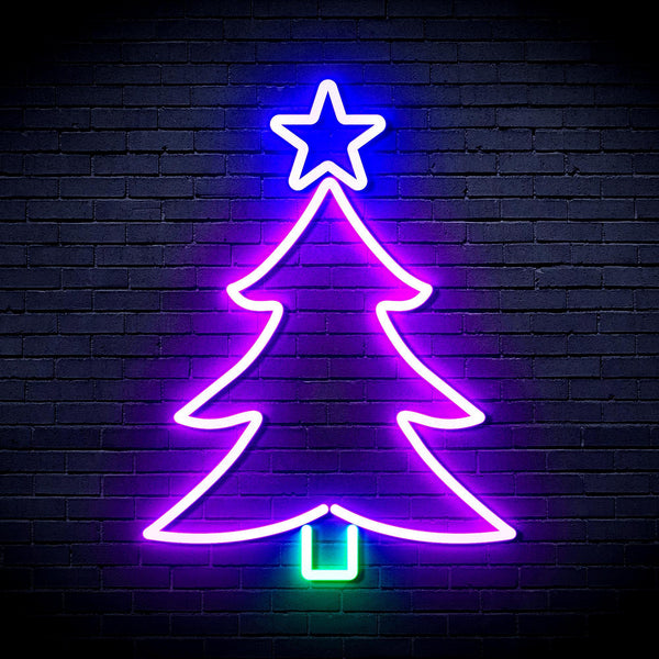 ADVPRO Christmas Tree and Star Ultra-Bright LED Neon Sign fnu0136 - Multi-Color 7
