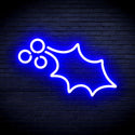 ADVPRO Christmas Holly Leaf and Berry Ultra-Bright LED Neon Sign fnu0137 - Blue