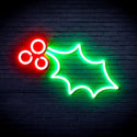 ADVPRO Christmas Holly Leaf and Berry Ultra-Bright LED Neon Sign fnu0137 - Green & Red