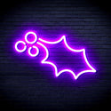 ADVPRO Christmas Holly Leaf and Berry Ultra-Bright LED Neon Sign fnu0137 - Purple