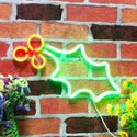 ADVPRO Christmas Holly Leaf and Berry Ultra-Bright LED Neon Sign fnu0137