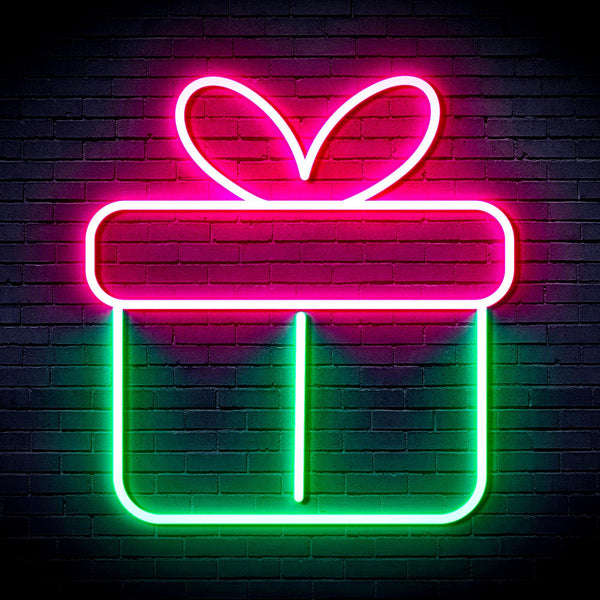 ADVPRO Christmas Present Ultra-Bright LED Neon Sign fnu0139 - Green & Pink