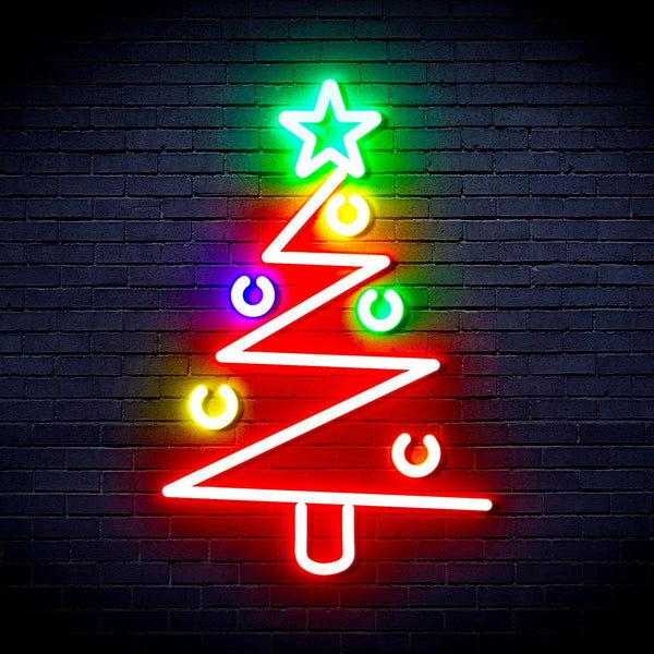 ADVPRO Modern Christmas Tree Ultra-Bright LED Neon Sign fnu0140 - Multi-Color 3