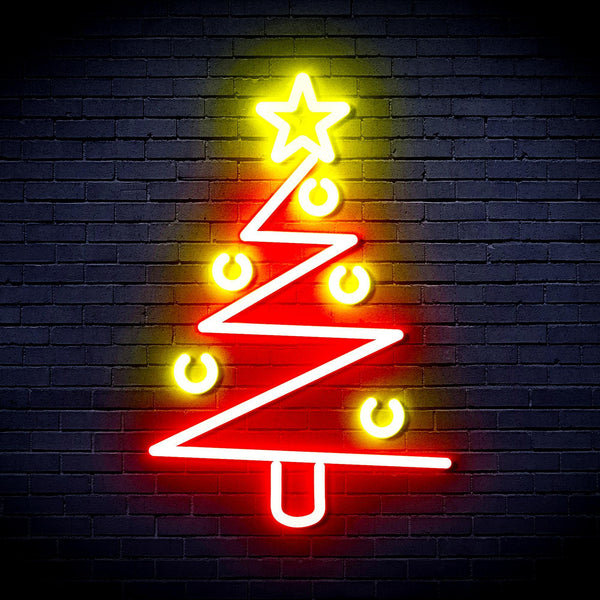 ADVPRO Modern Christmas Tree Ultra-Bright LED Neon Sign fnu0140 - Red & Yellow