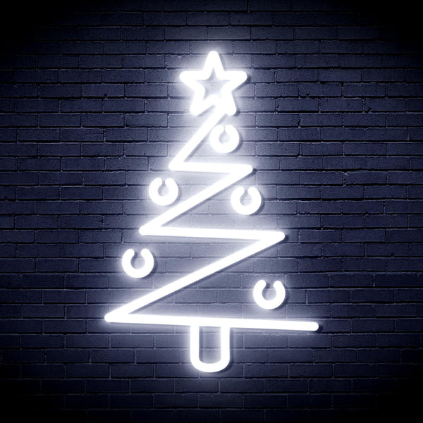 ADVPRO Modern Christmas Tree Ultra-Bright LED Neon Sign fnu0140 - White