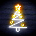 ADVPRO Modern Christmas Tree Ultra-Bright LED Neon Sign fnu0140 - White & Golden Yellow