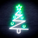 ADVPRO Modern Christmas Tree Ultra-Bright LED Neon Sign fnu0140 - White & Green