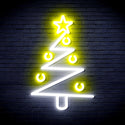 ADVPRO Modern Christmas Tree Ultra-Bright LED Neon Sign fnu0140 - White & Yellow