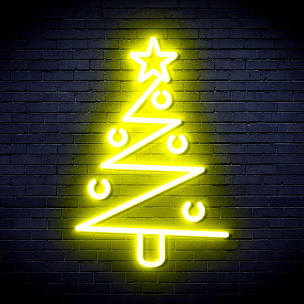 ADVPRO Modern Christmas Tree Ultra-Bright LED Neon Sign fnu0140 - Yellow