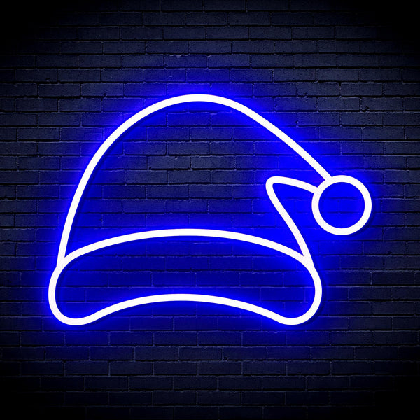 ADVPRO Christmas Hat Ultra-Bright LED Neon Sign fnu0141 - Blue