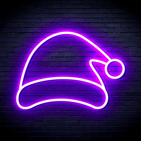 ADVPRO Christmas Hat Ultra-Bright LED Neon Sign fnu0141 - Purple