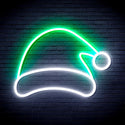 ADVPRO Christmas Hat Ultra-Bright LED Neon Sign fnu0141 - White & Green