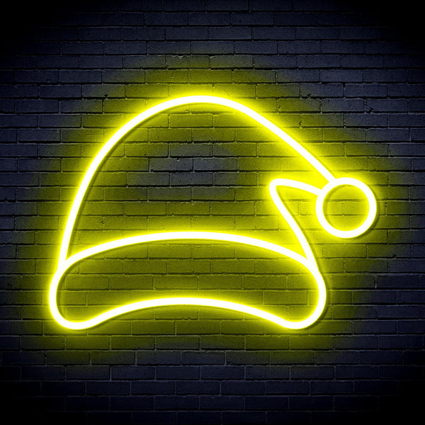 ADVPRO Christmas Hat Ultra-Bright LED Neon Sign fnu0141 - Yellow