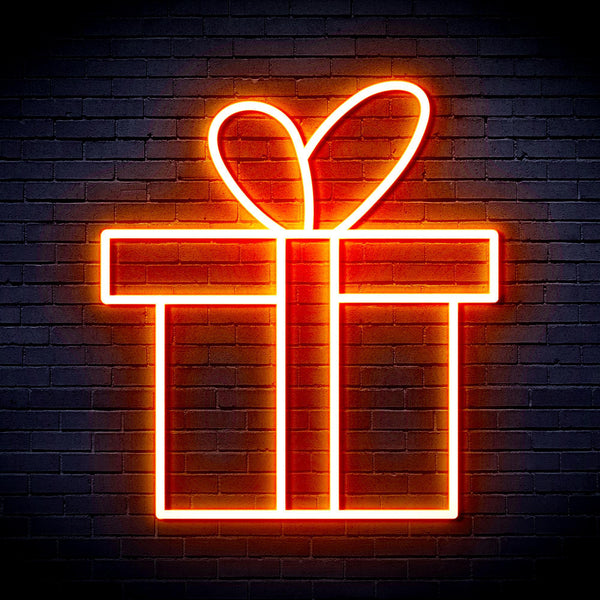 ADVPRO Christmas Present Ultra-Bright LED Neon Sign fnu0143 - Orange