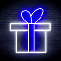 ADVPRO Christmas Present Ultra-Bright LED Neon Sign fnu0143 - White & Blue