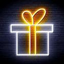 ADVPRO Christmas Present Ultra-Bright LED Neon Sign fnu0143 - White & Golden Yellow