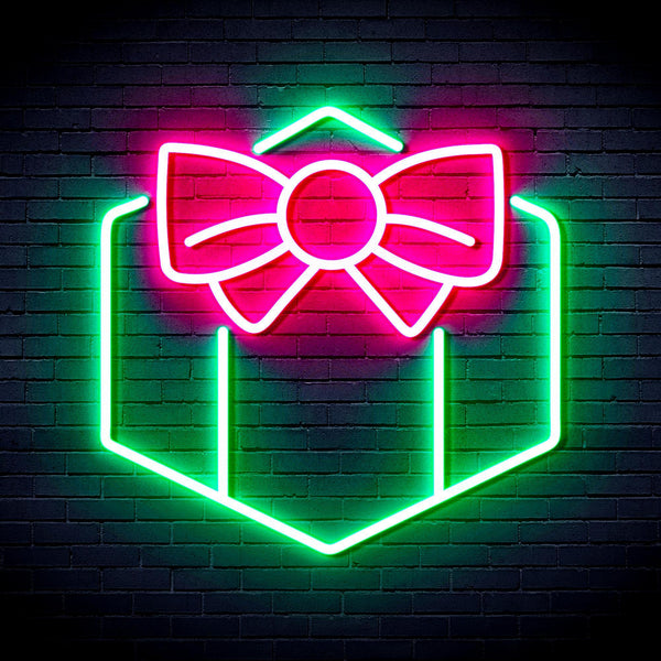 ADVPRO Christmas Present Ultra-Bright LED Neon Sign fnu0144 - Green & Pink