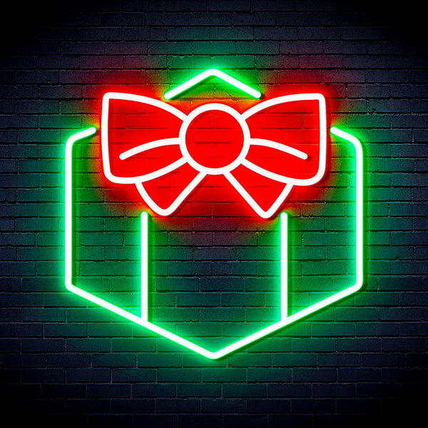 ADVPRO Christmas Present Ultra-Bright LED Neon Sign fnu0144 - Green & Red