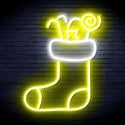 ADVPRO Christmas Hat with Cndies Ultra-Bright LED Neon Sign fnu0145 - White & Yellow