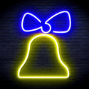 ADVPRO Christmas Bell with Ribbon Ultra-Bright LED Neon Sign fnu0147 - Blue & Yellow