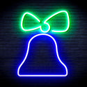 ADVPRO Christmas Bell with Ribbon Ultra-Bright LED Neon Sign fnu0147 - Green & Blue