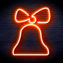ADVPRO Christmas Bell with Ribbon Ultra-Bright LED Neon Sign fnu0147 - Orange