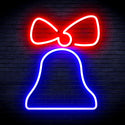 ADVPRO Christmas Bell with Ribbon Ultra-Bright LED Neon Sign fnu0147 - Red & Blue