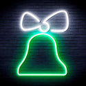 ADVPRO Christmas Bell with Ribbon Ultra-Bright LED Neon Sign fnu0147 - White & Green
