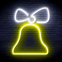 ADVPRO Christmas Bell with Ribbon Ultra-Bright LED Neon Sign fnu0147 - White & Yellow