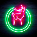 ADVPRO Deer Ultra-Bright LED Neon Sign fnu0148 - Green & Pink