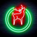 ADVPRO Deer Ultra-Bright LED Neon Sign fnu0148 - Green & Red