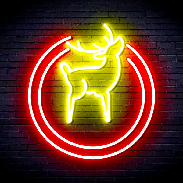 ADVPRO Deer Ultra-Bright LED Neon Sign fnu0148 - Red & Yellow