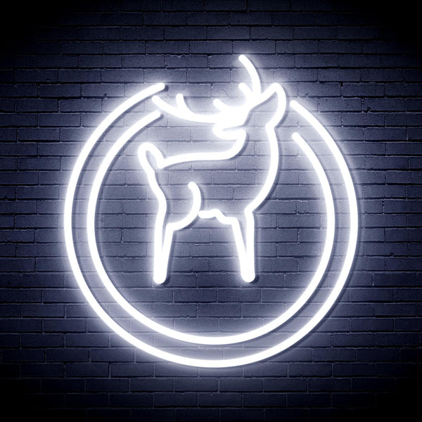 ADVPRO Deer Ultra-Bright LED Neon Sign fnu0148 - White