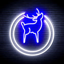 ADVPRO Deer Ultra-Bright LED Neon Sign fnu0148 - White & Blue