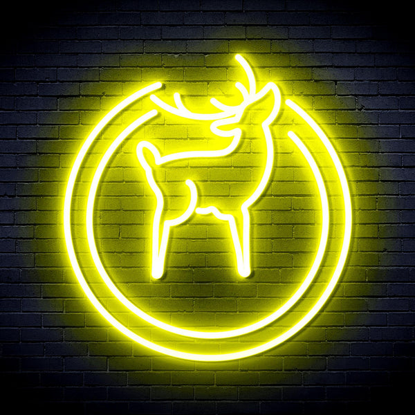 ADVPRO Deer Ultra-Bright LED Neon Sign fnu0148 - Yellow