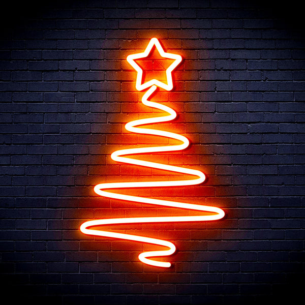 ADVPRO Modern Christmas Tree Ultra-Bright LED Neon Sign fnu0152 - Orange