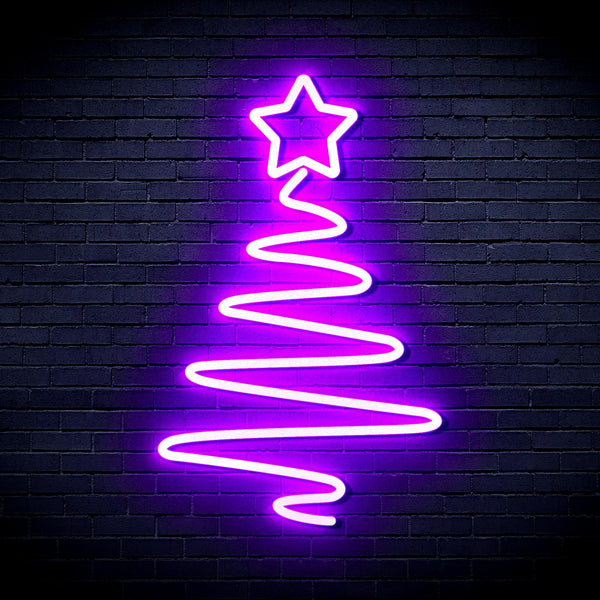 ADVPRO Modern Christmas Tree Ultra-Bright LED Neon Sign fnu0152 - Purple
