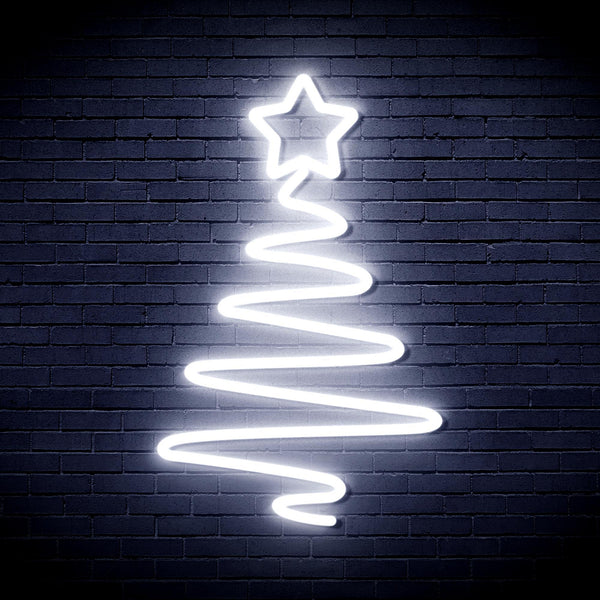 ADVPRO Modern Christmas Tree Ultra-Bright LED Neon Sign fnu0152 - White