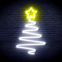 ADVPRO Modern Christmas Tree Ultra-Bright LED Neon Sign fnu0152 - White & Yellow
