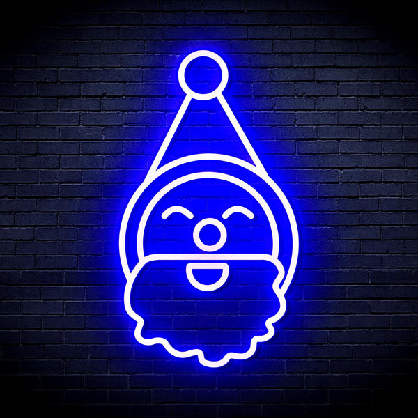 ADVPRO Santa Claus Face Ultra-Bright LED Neon Sign fnu0153 - Blue