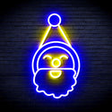 ADVPRO Santa Claus Face Ultra-Bright LED Neon Sign fnu0153 - Blue & Yellow