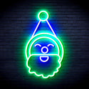 ADVPRO Santa Claus Face Ultra-Bright LED Neon Sign fnu0153 - Green & Blue