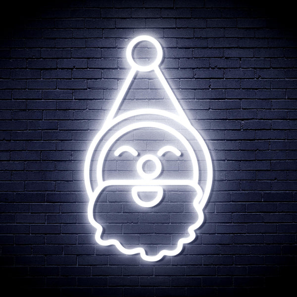 ADVPRO Santa Claus Face Ultra-Bright LED Neon Sign fnu0153 - White