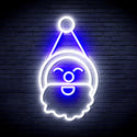 ADVPRO Santa Claus Face Ultra-Bright LED Neon Sign fnu0153 - White & Blue
