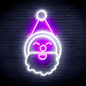 ADVPRO Santa Claus Face Ultra-Bright LED Neon Sign fnu0153 - White & Purple