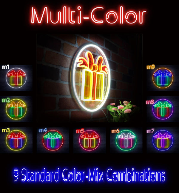 ADVPRO Christmas Present Ultra-Bright LED Neon Sign fnu0154 - Multi-Color
